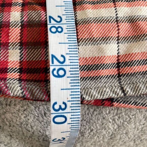 Grayers Mens Button Down Shirt Long Sleeve Plaid Heavy Weight Large Red Gray - Picture 8 of 8